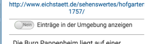 Schalter für Umgebungseinträge